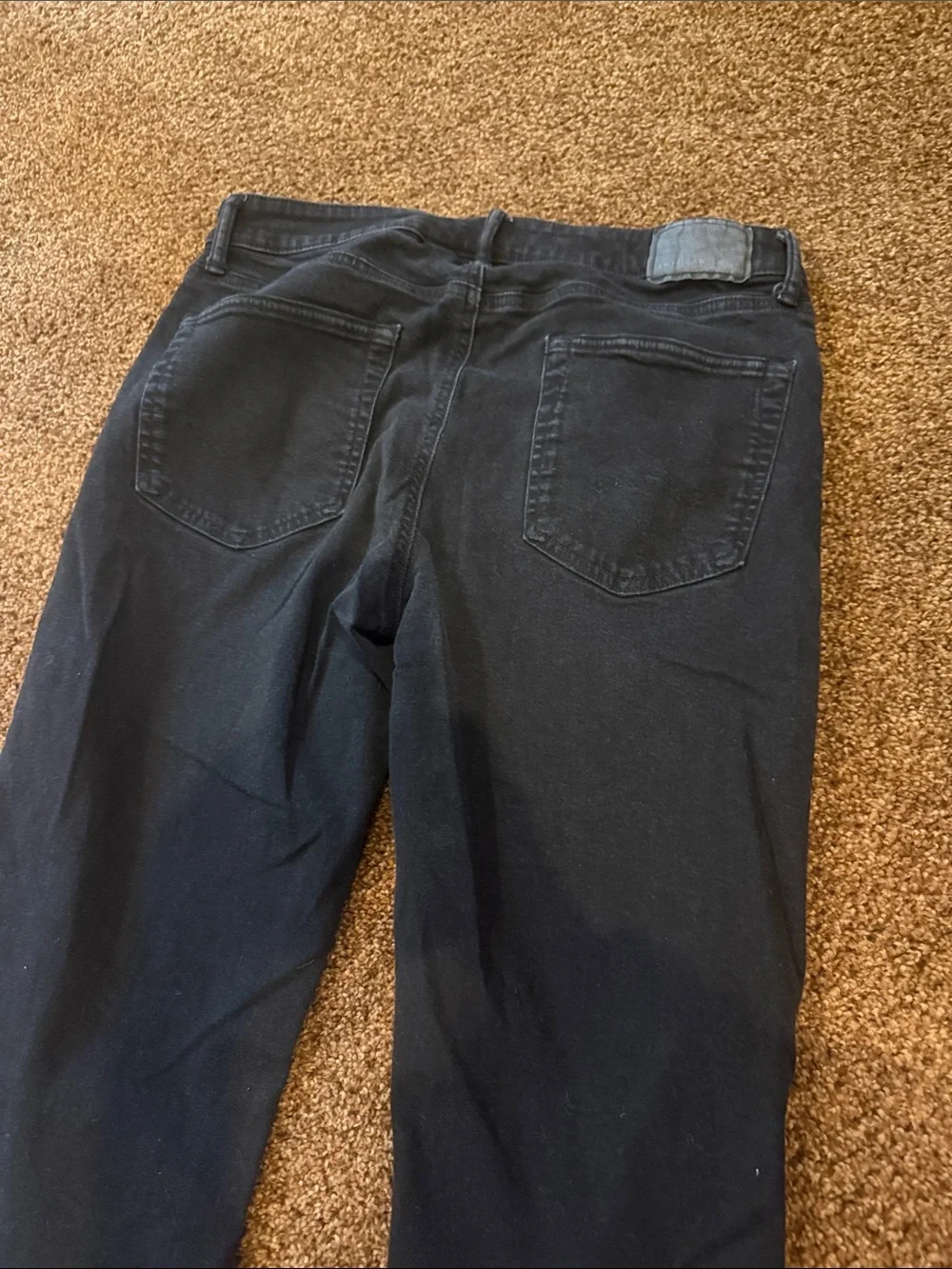 Men's Black American Eagle Straight-Leg Jeans